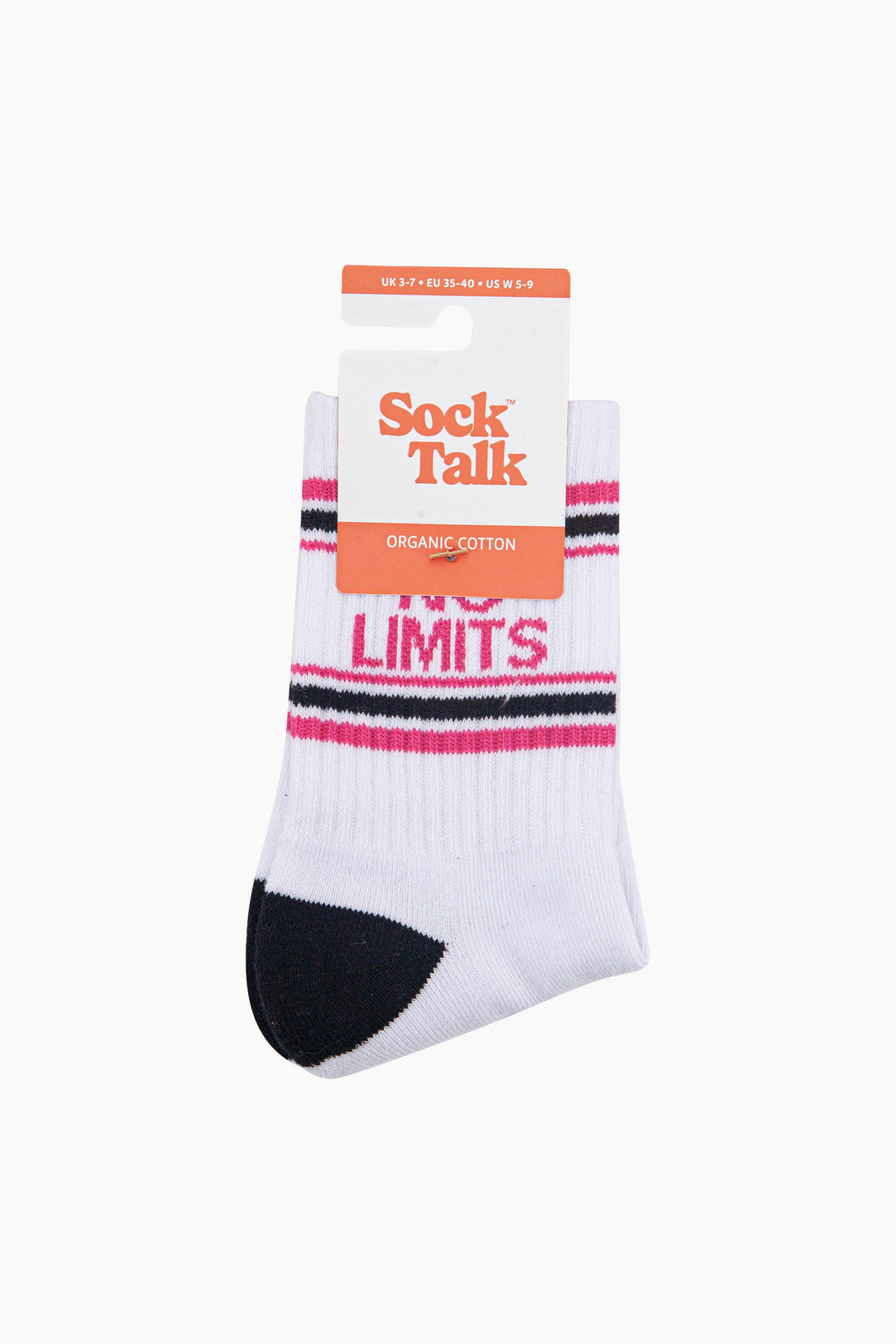 No-Limits-Organic-Cotton-Sports-Socks-in-White/Black-In-Packaging