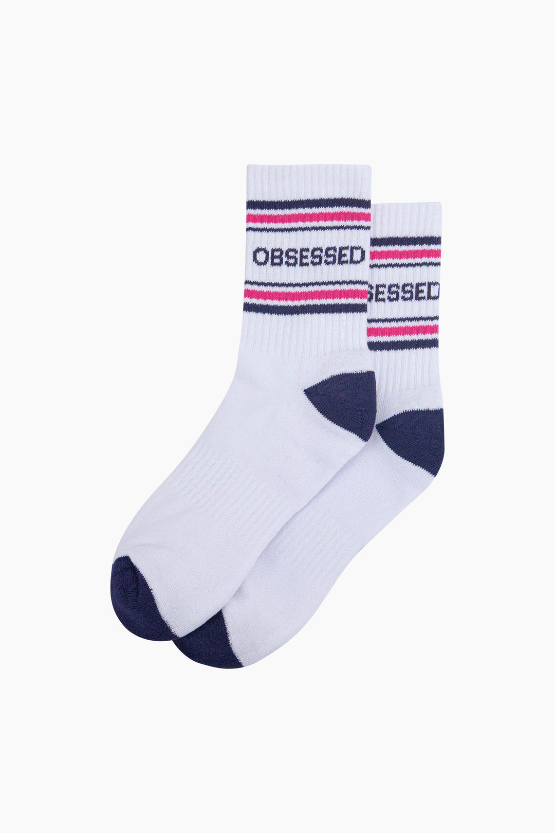 Obsessed-Organic-Cotton-Sports-Socks-in-White/Navy-Blue-Laid-Flat