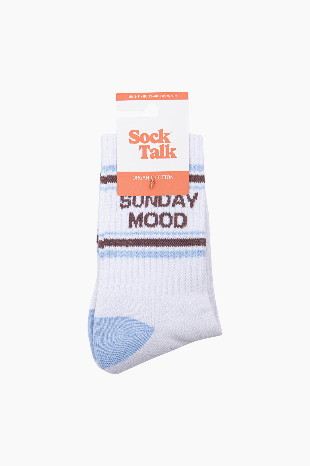Sunday-Mood-Organic-Cotton-Sports-Socks-in-White/Icy-Blue-In-Packaging