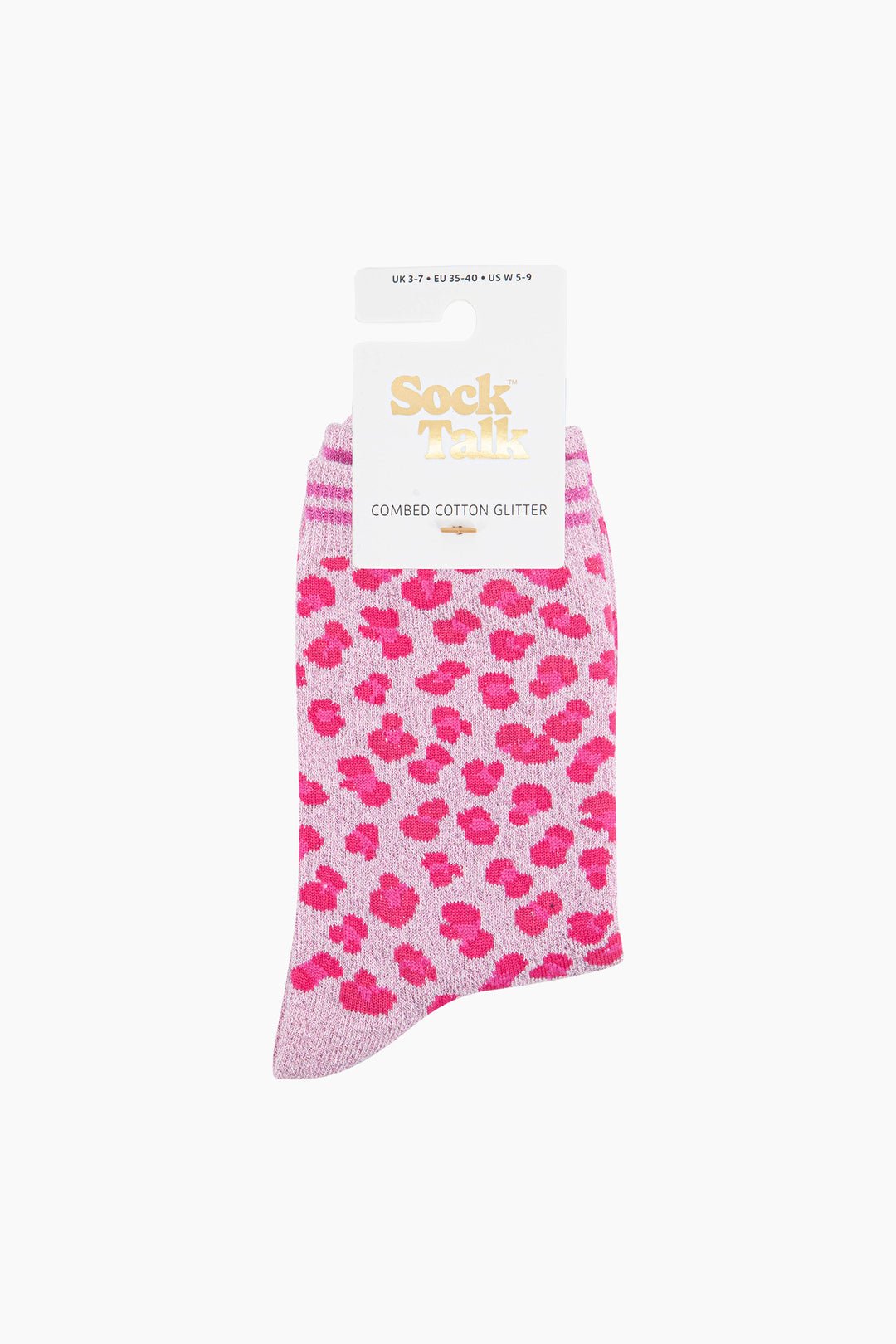 Leopard-Print-Combed-Cotton-Glitter-Socks-in-Pink-In-Packaging