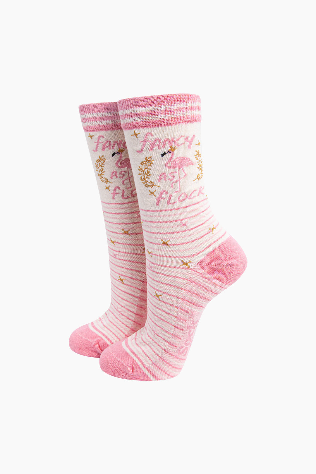 Fancy-As-Flock-Flamingo-Combed-Cotton-Socks-in-Pink-Mannequin
