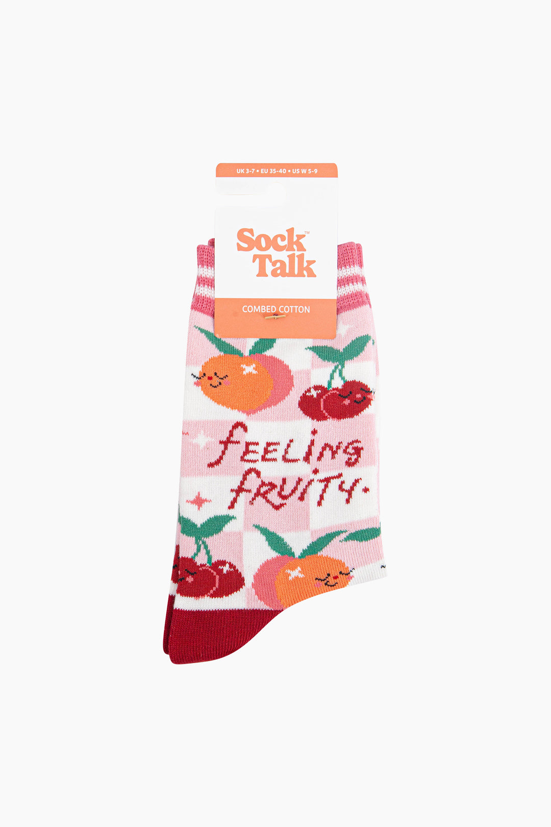Feeling-Fruity-Combed-Cotton-Socks-in-Cream-In-Packaging