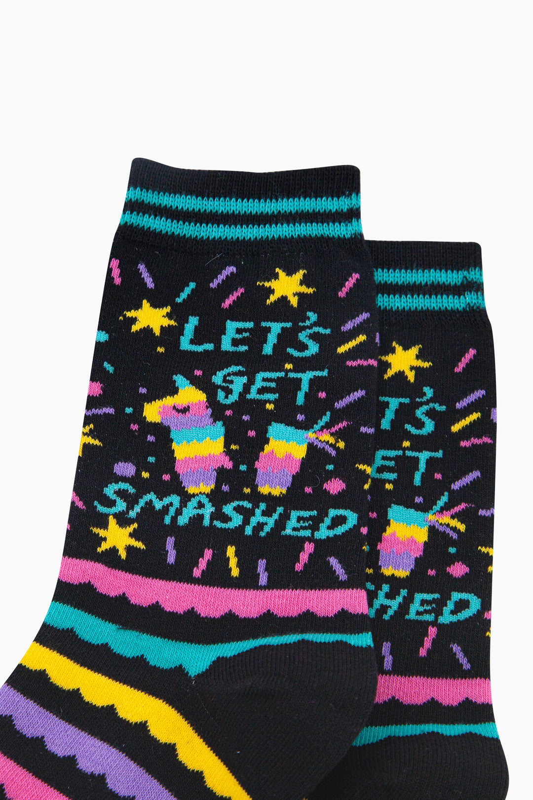 Pinata-Get-Smashed-Combed-Cotton-Socks-in-Black-Closeup