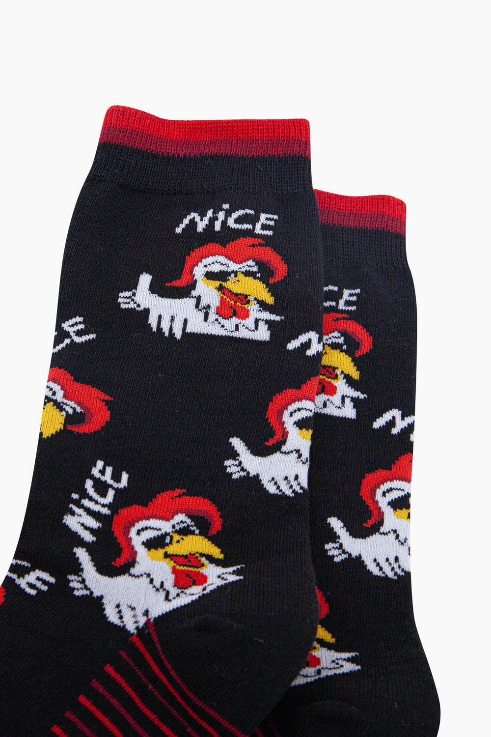 Nice-Cock-Combed-Cotton-Novelty-Socks-in-Black-Closeup