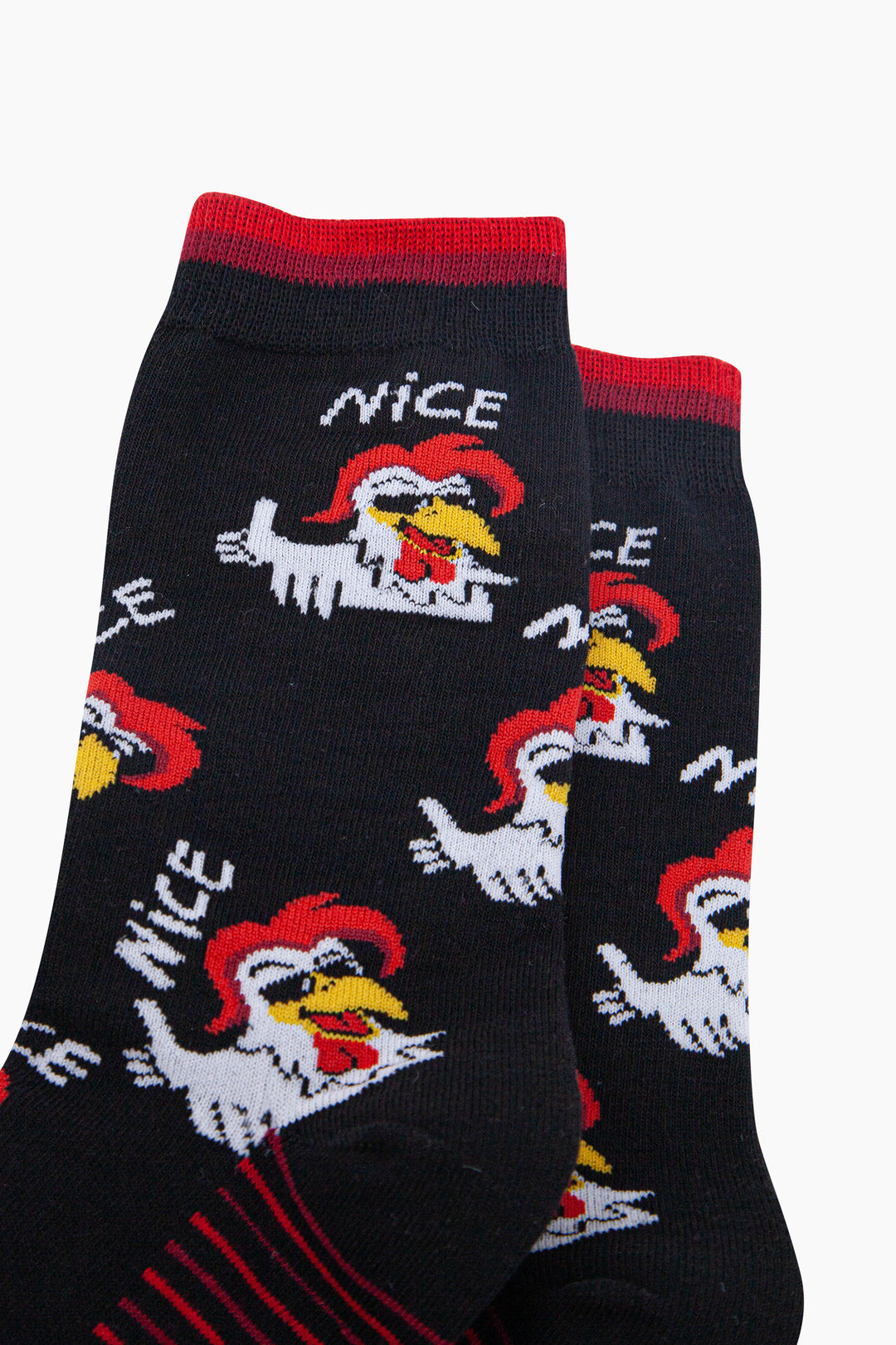 Nice-Cock-Combed-Cotton-Novelty-Socks-in-Black-Closeup