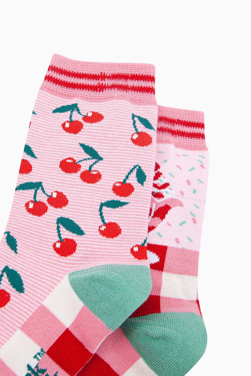Cherry-Ice-Cream-Sundae-Combed-Cotton-Odd-Socks-in-Pink-Closeup