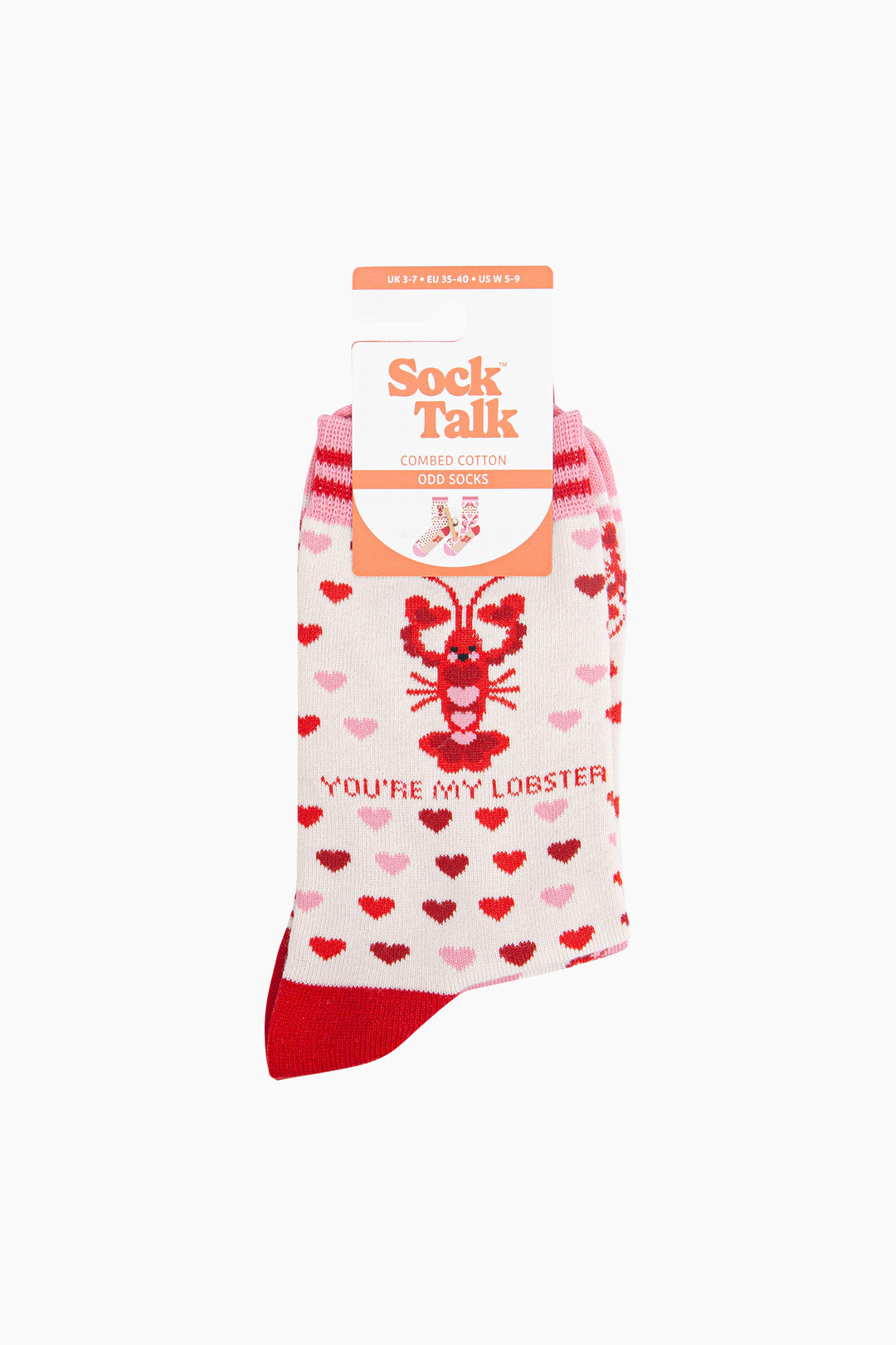 You're-My-Lobster-Combed-Cotton-Off-Socks-in-Pink-In-Packaging