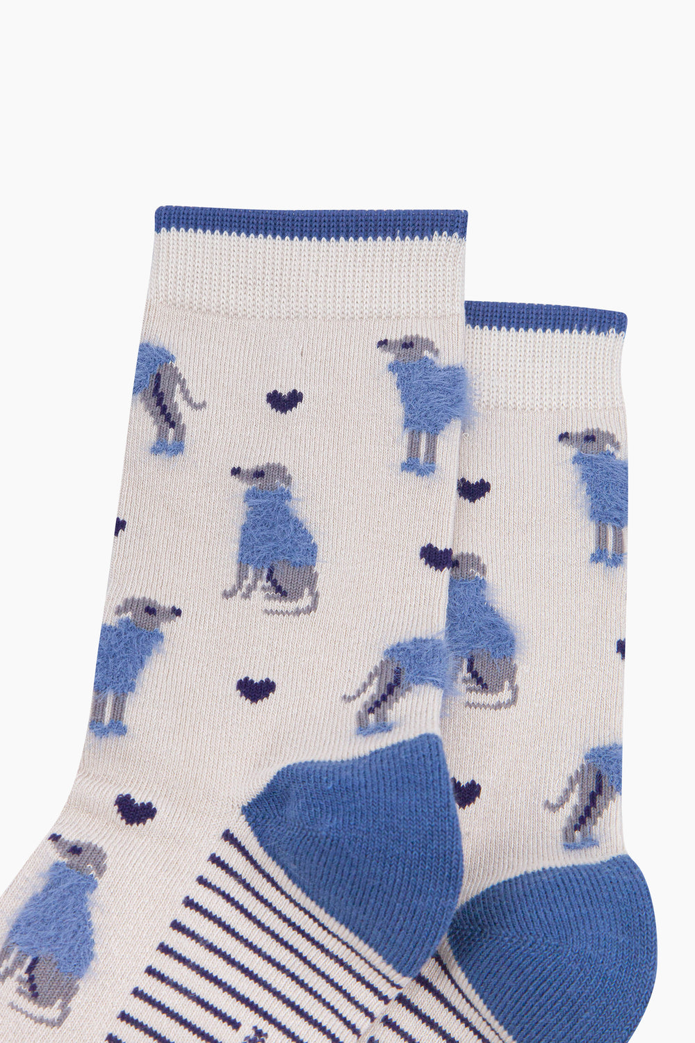 Greyhound-Bamboo-Fluffy-Socks-in-Cream-Close-Up