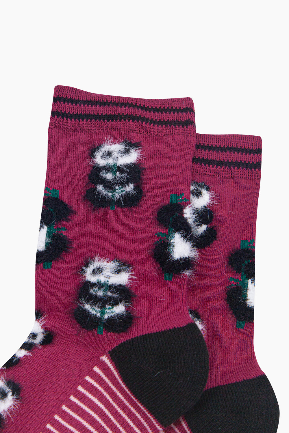 Berry-Panda-Women's-Fluffy-Bamboo-Socks-Close-Up