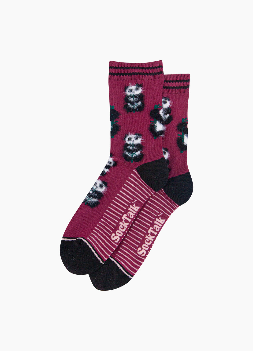 Berry-Panda-Women's-Fluffy-Bamboo-Socks-Laid-Flat