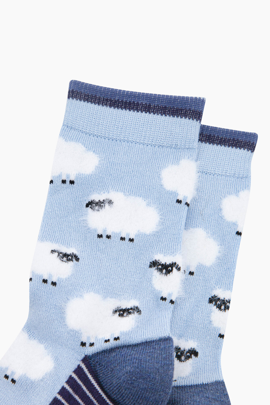Sheep-Fluffy-Bamboo-Socks-in-Blue-Closeup