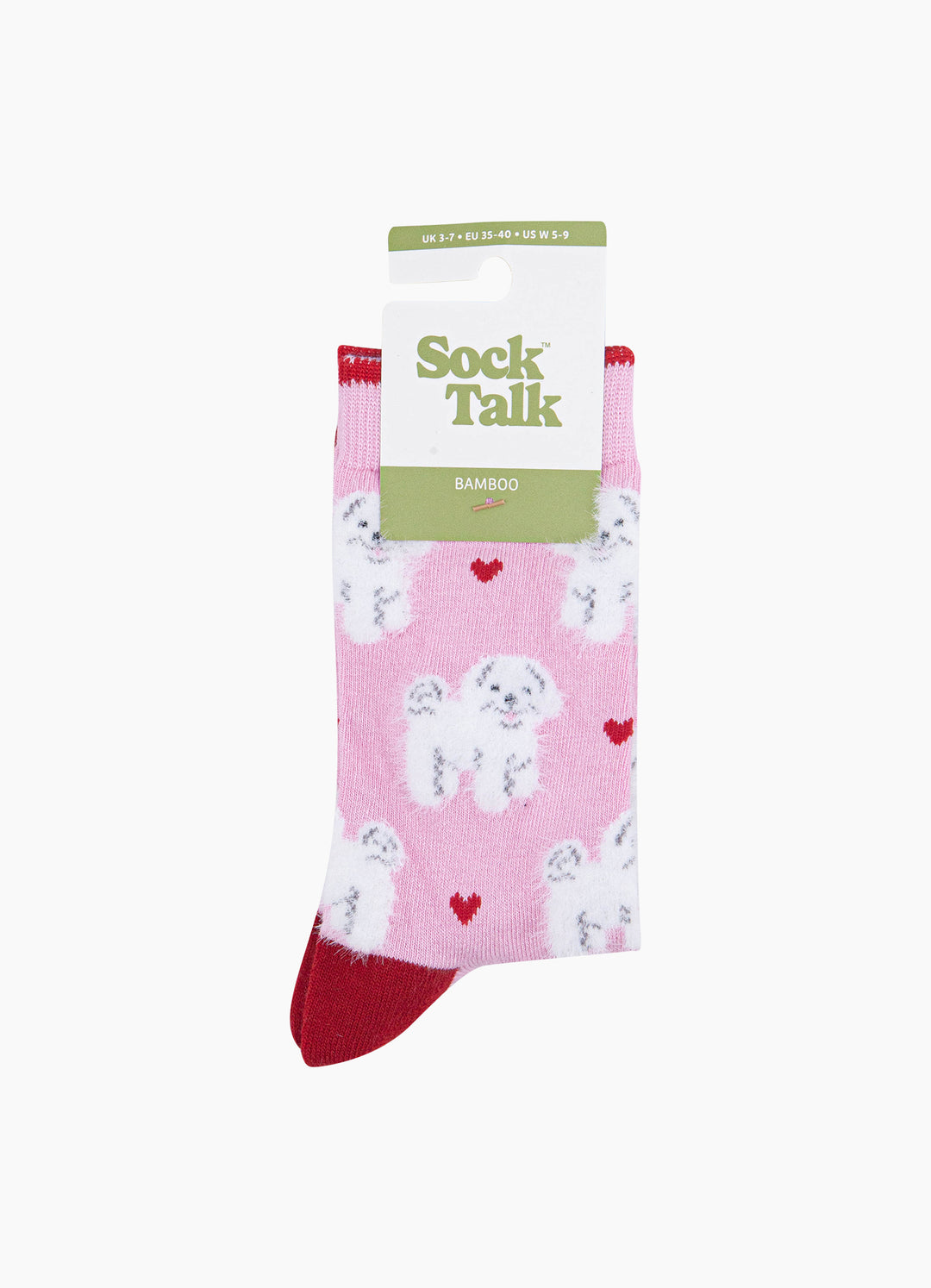Pink-Dog-Women's-Fluffy-Bamboo-Socks-In-Packaging