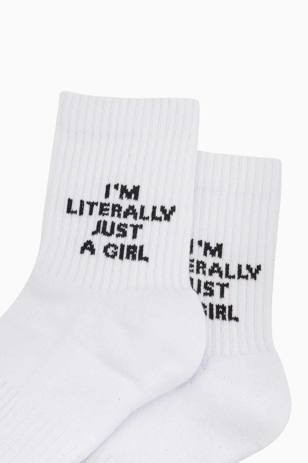 I'm-Literally-Just-A-Girl-Organic-Cotton-Sports-Socks-in-White-Close-Up