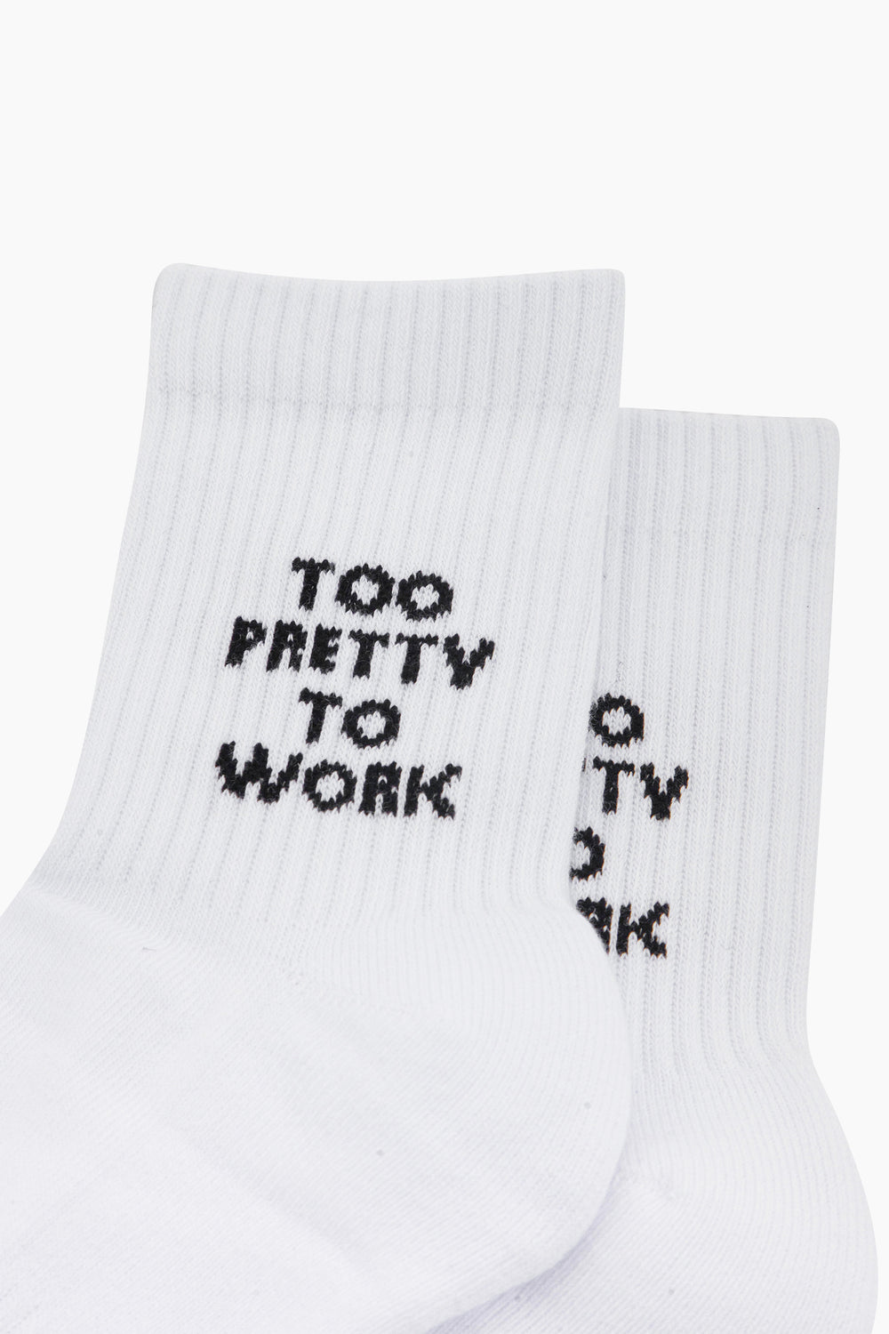 Too-Pretty-To-Work-Organic-Cotton-Sports-Socks-in-White-Close-Up