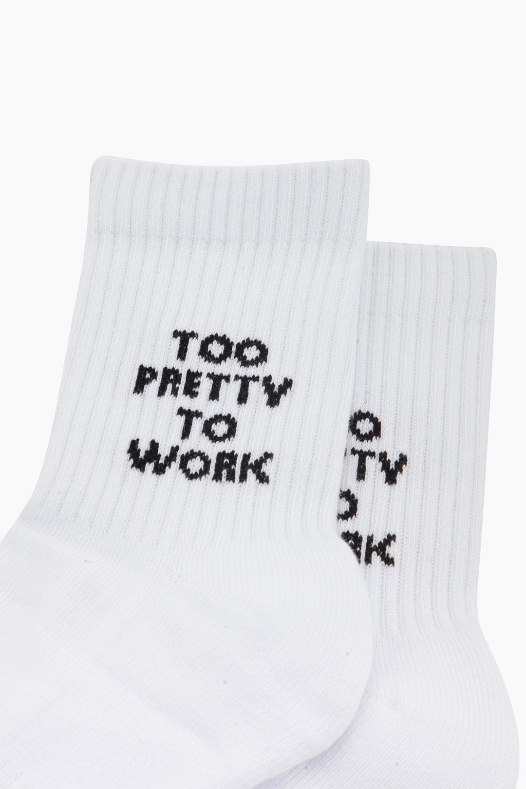 Too-Pretty-To-Work-Organic-Cotton-Sports-Socks-in-White-Close-Up