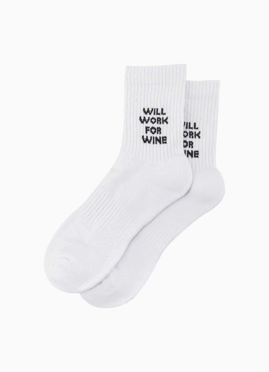 Will-Work-For-Wine-Organic-Cotton-Sports-Socks-in-White-Laid-Flat