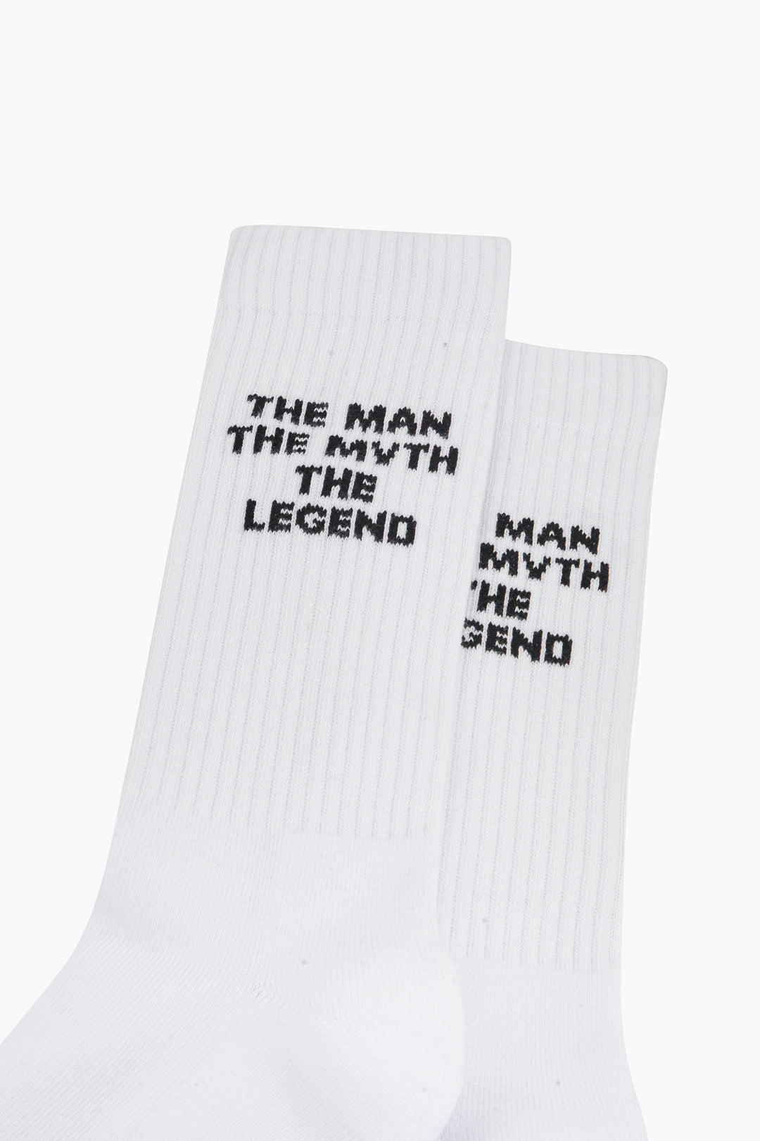 The-Man-The-Myth-The-Legend-Organic-Cotton-Sports-Socks-in-White-Close-Up