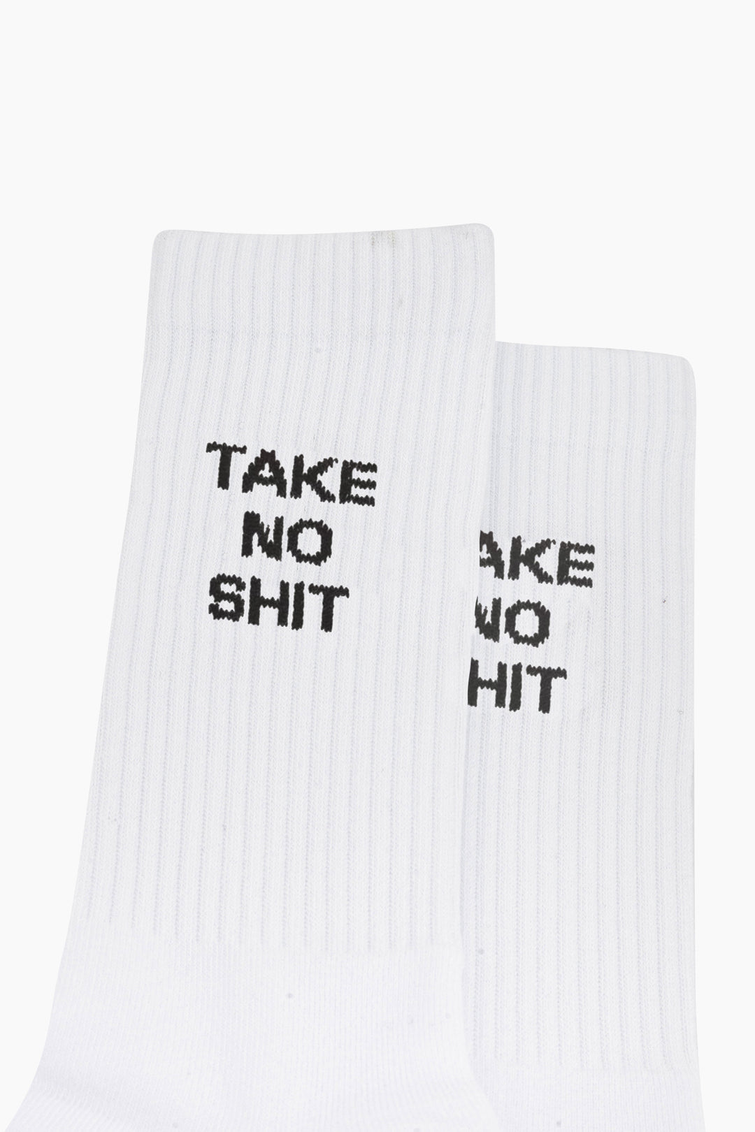 Take No Shit Organic Cotton Sports Socks in White