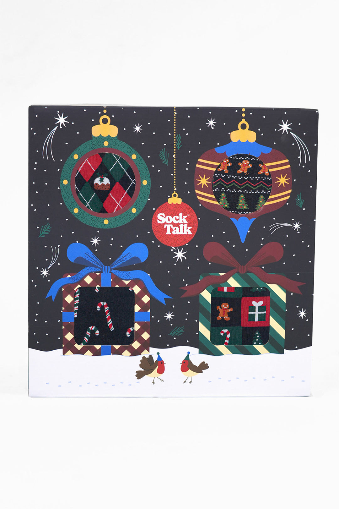 4-Pair-Christmas-Bamboo-Crew-Socks-Festive-Gift-Set-in-Black/Red