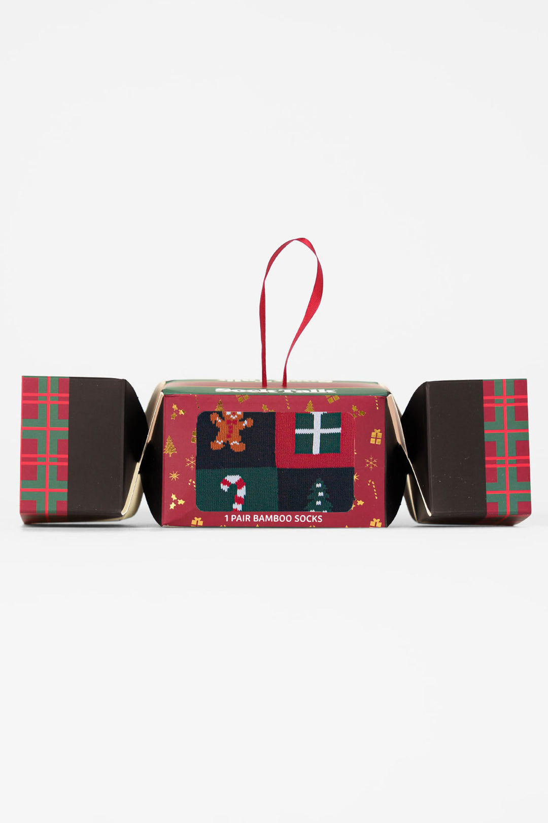 Christmas-Treat-Squares-Bamboo-Crew-Socks-Christmas-Cracker-Gift-Box-in-Black
