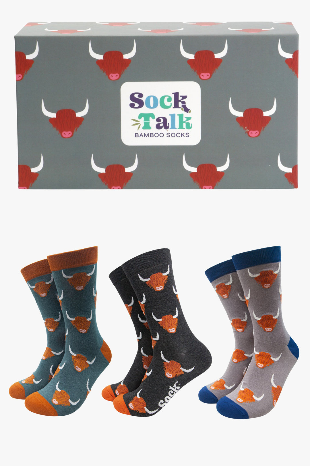mens-socks-gift-box-blue-highland-cow