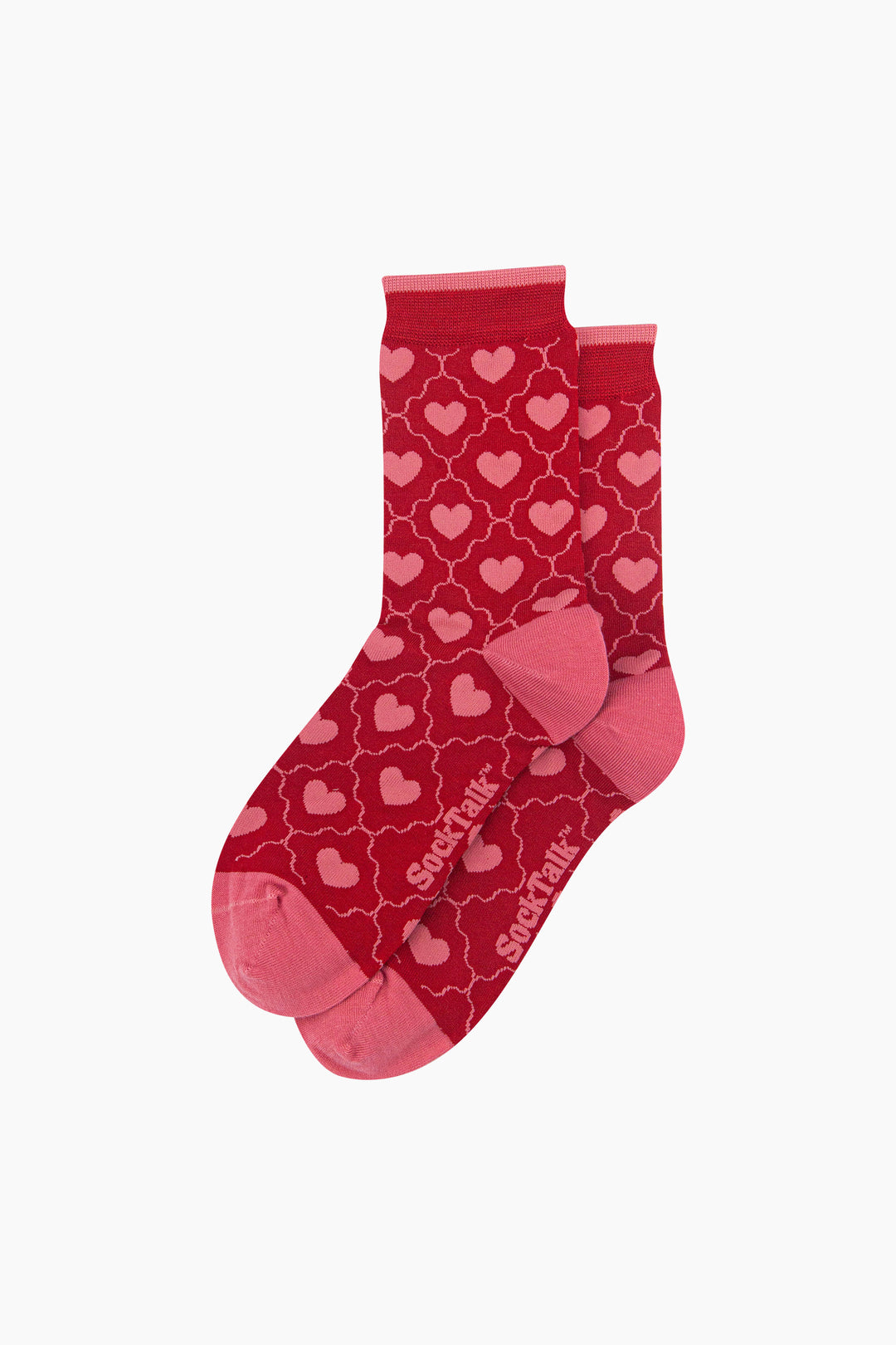 Heart Women's Bamboo Socks in Red