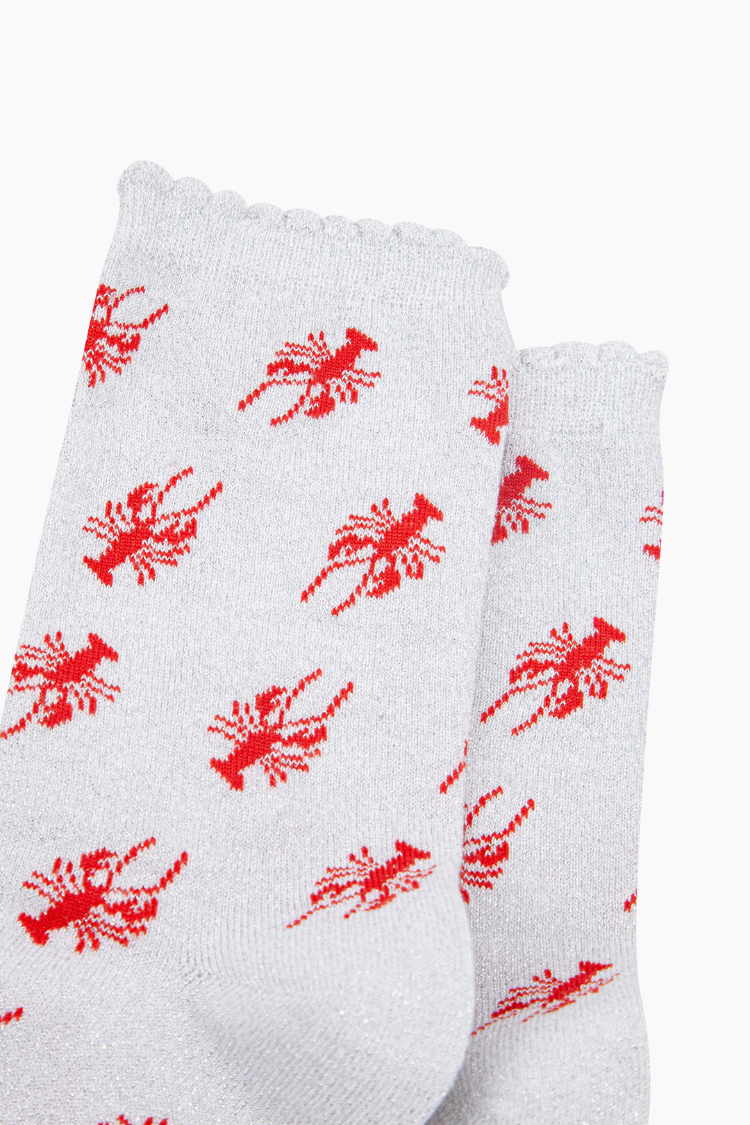 Lobster-Combed-Cotton-Glitter-Socks-in-White-Red-Close-Up