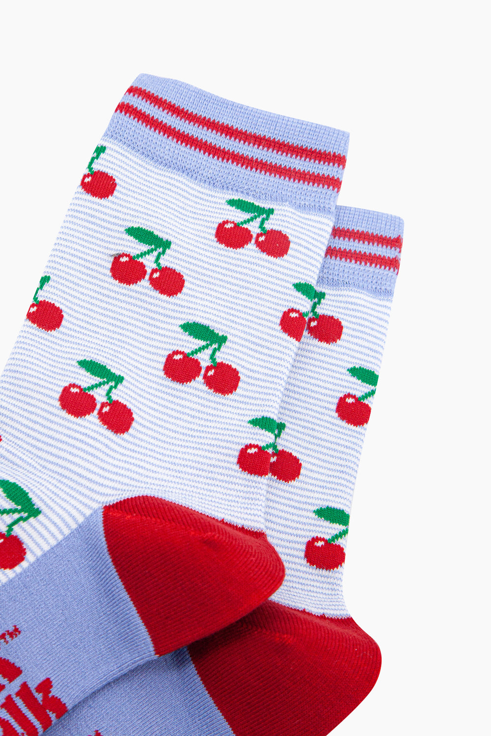 Cherry-Striped-Bamboo-Socks-in-Blue-Closeup