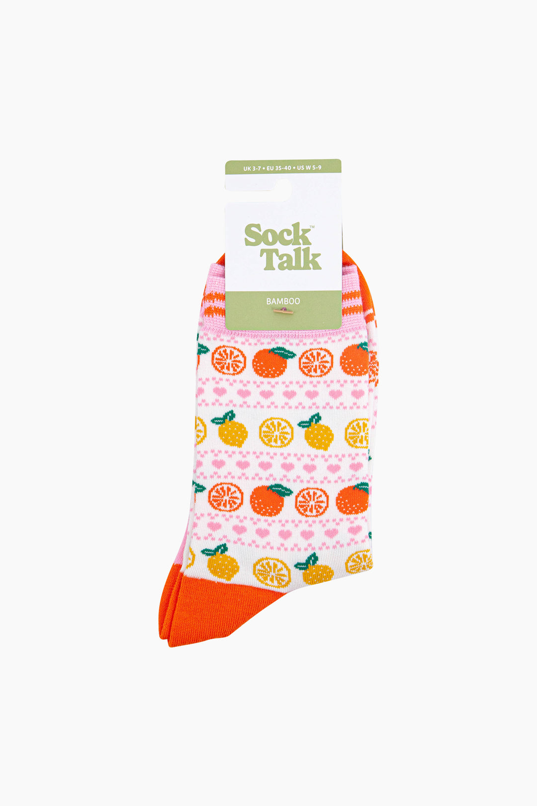 Oranges-&-Lemons-Bamboo-Socks-in-White-In-Packaging