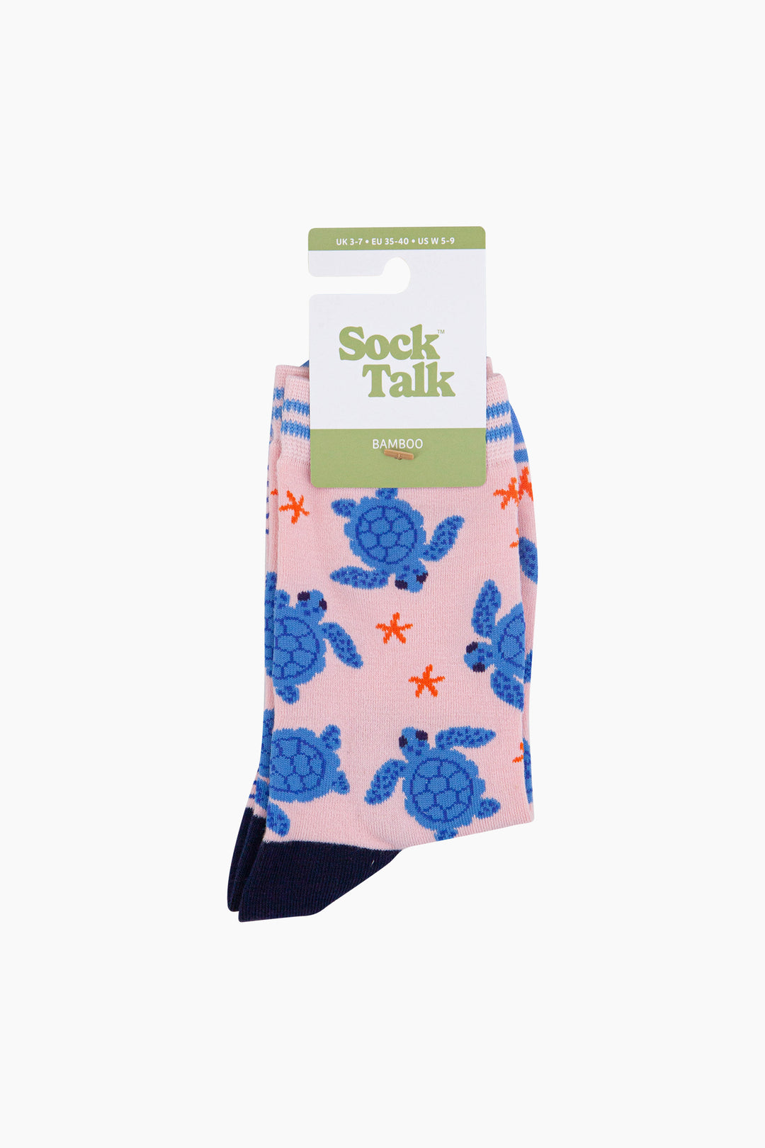 Sea-Turtles-Bamboo-Socks-in-Pink-In-Packaging
