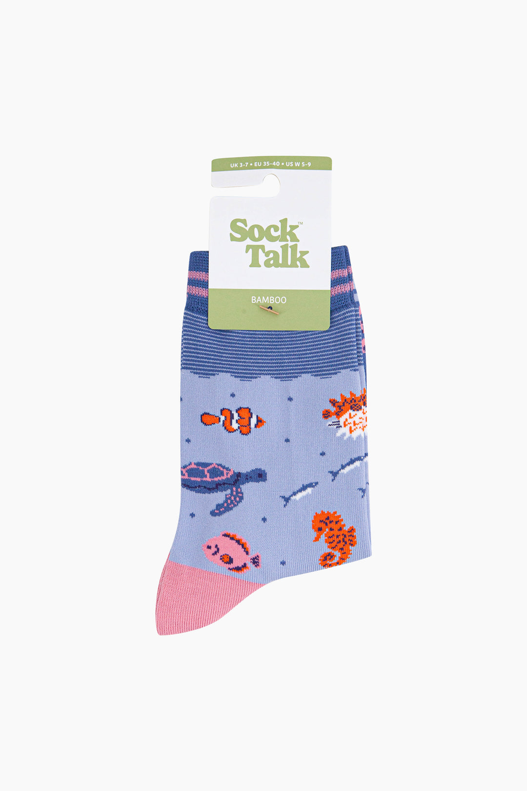 Under-The-Sea-Bamboo-Socks-in-Blue-packaging