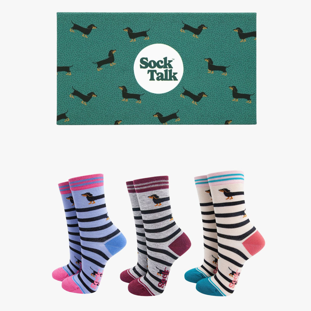 Winding-Sausage-Dogs-Bamboo-Socks-Gift-Set
