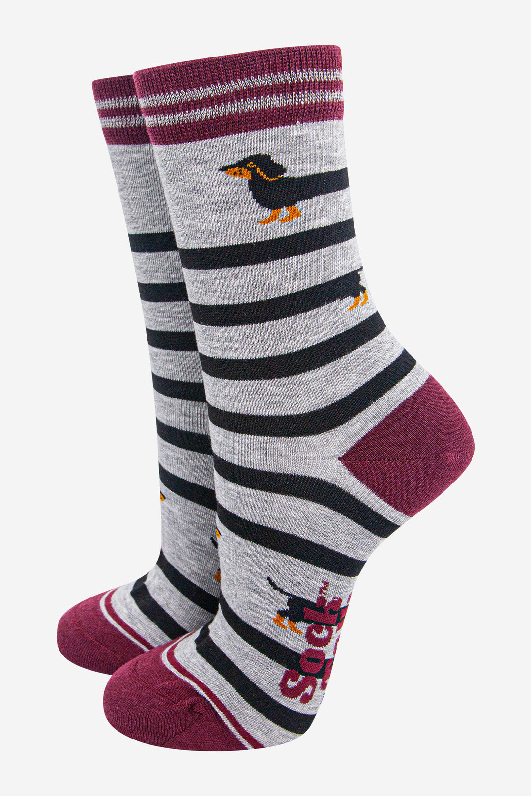 Winding-Sausage-Dogs-Bamboo-Socks-Gift-Set-Grey