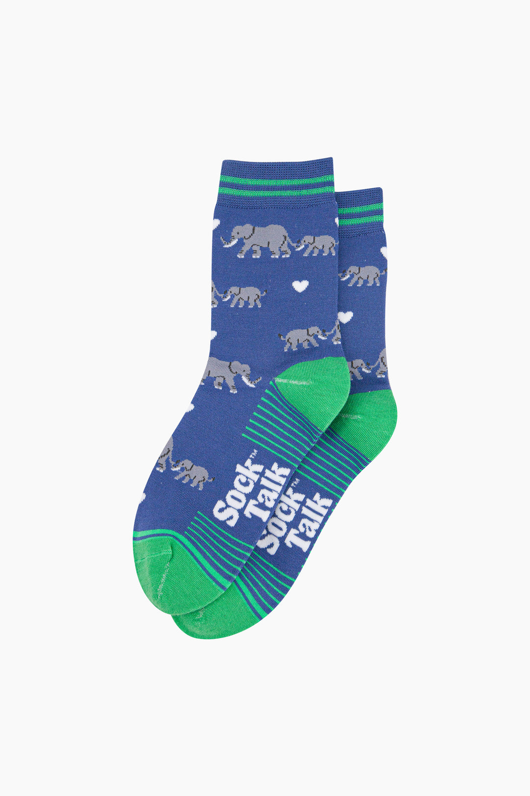 Baby-Elephants-Bamboo-Socks-in-Blue-Laid-Flat