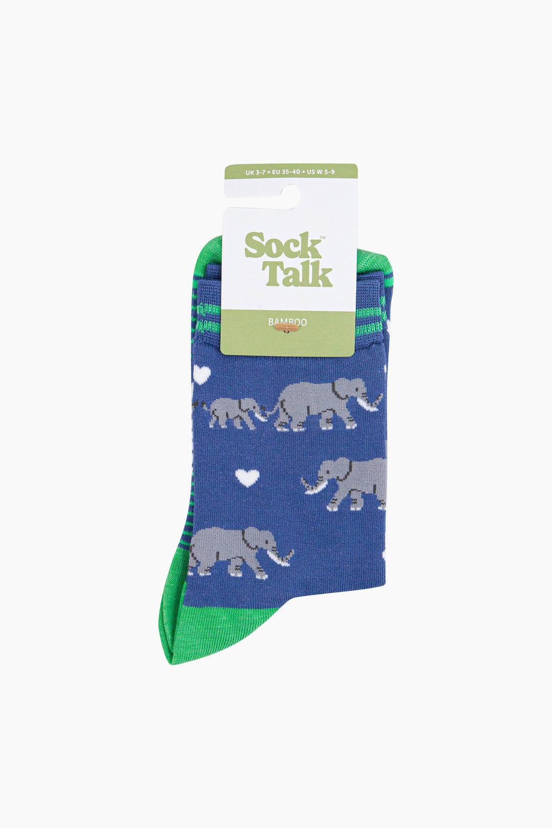 Baby-Elephants-Bamboo-Socks-in-Blue-In-Packaging