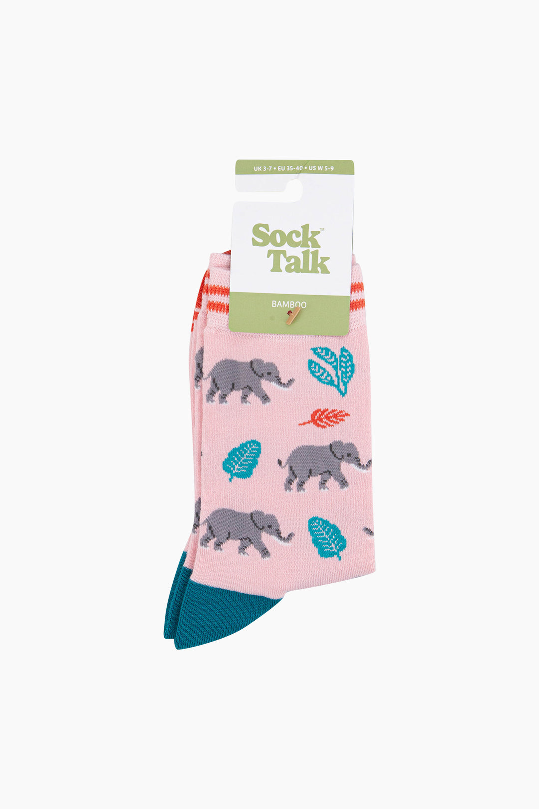 Elephants-Bamboo-Socks-in-Pink-In-Packaging