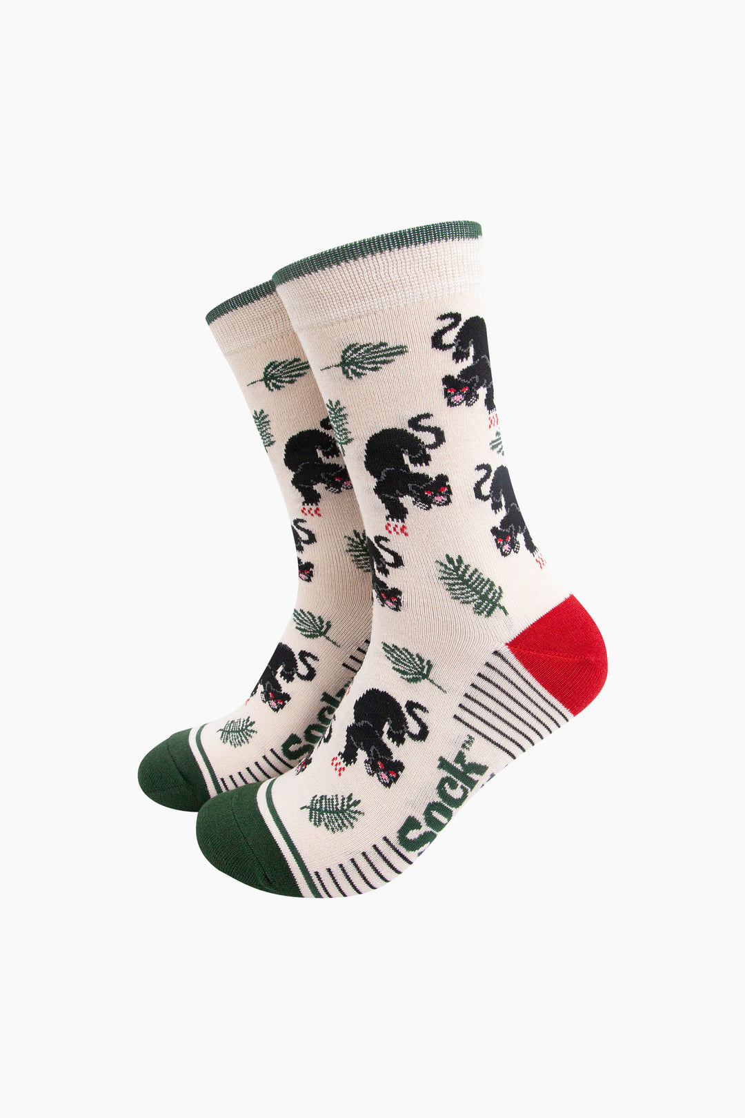 Black-Panther-Jungle-Bamboo-Socks-in-Cream-Mannequin