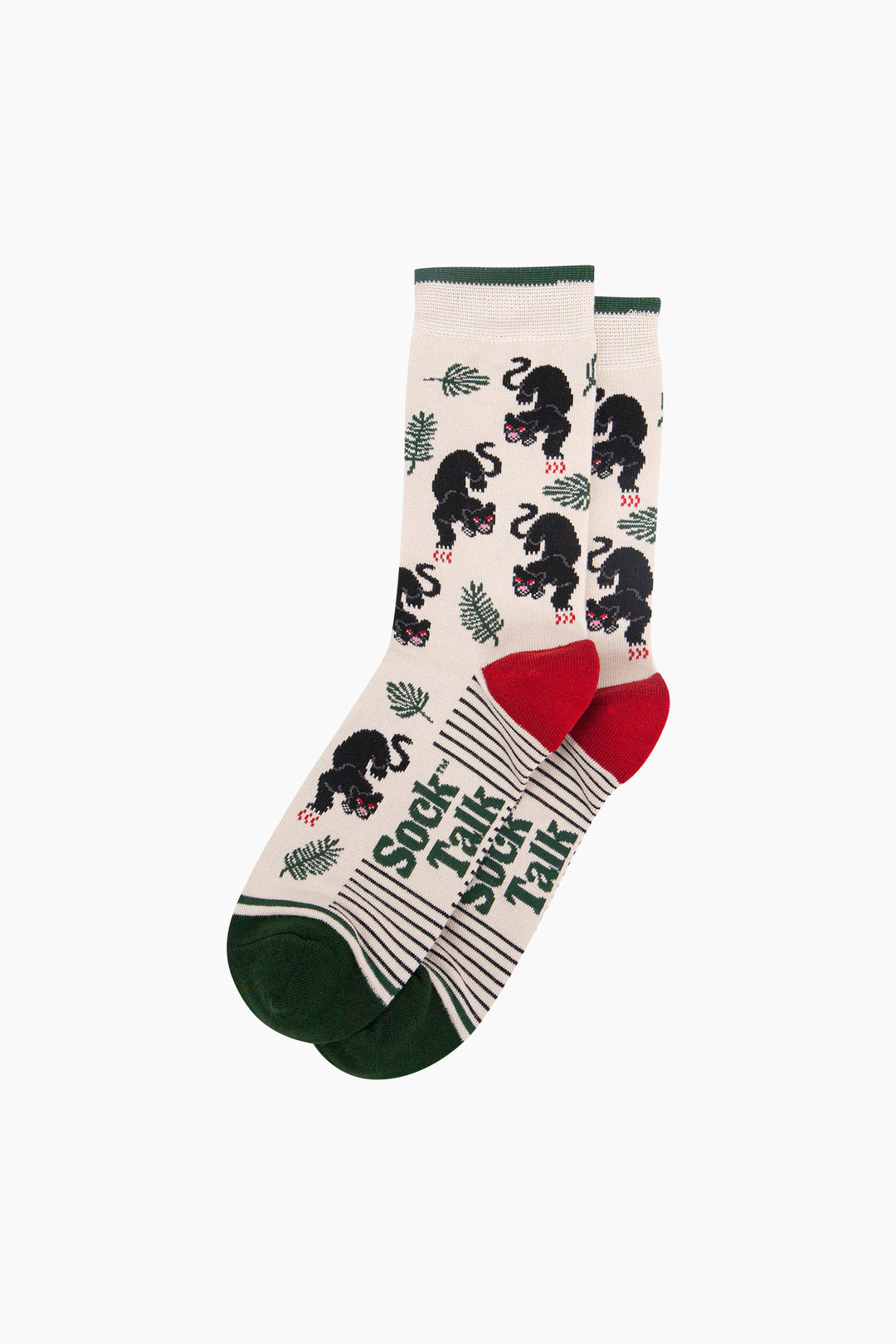 Black-Panther-Jungle-Bamboo-Socks-in-Cream-Lying-Flat