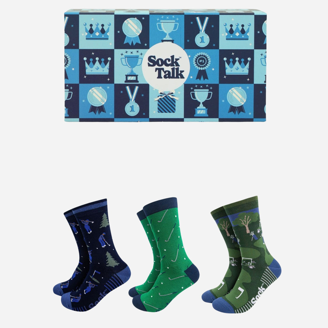 Playing-Golf-Bamboo-Socks-Gift-Set