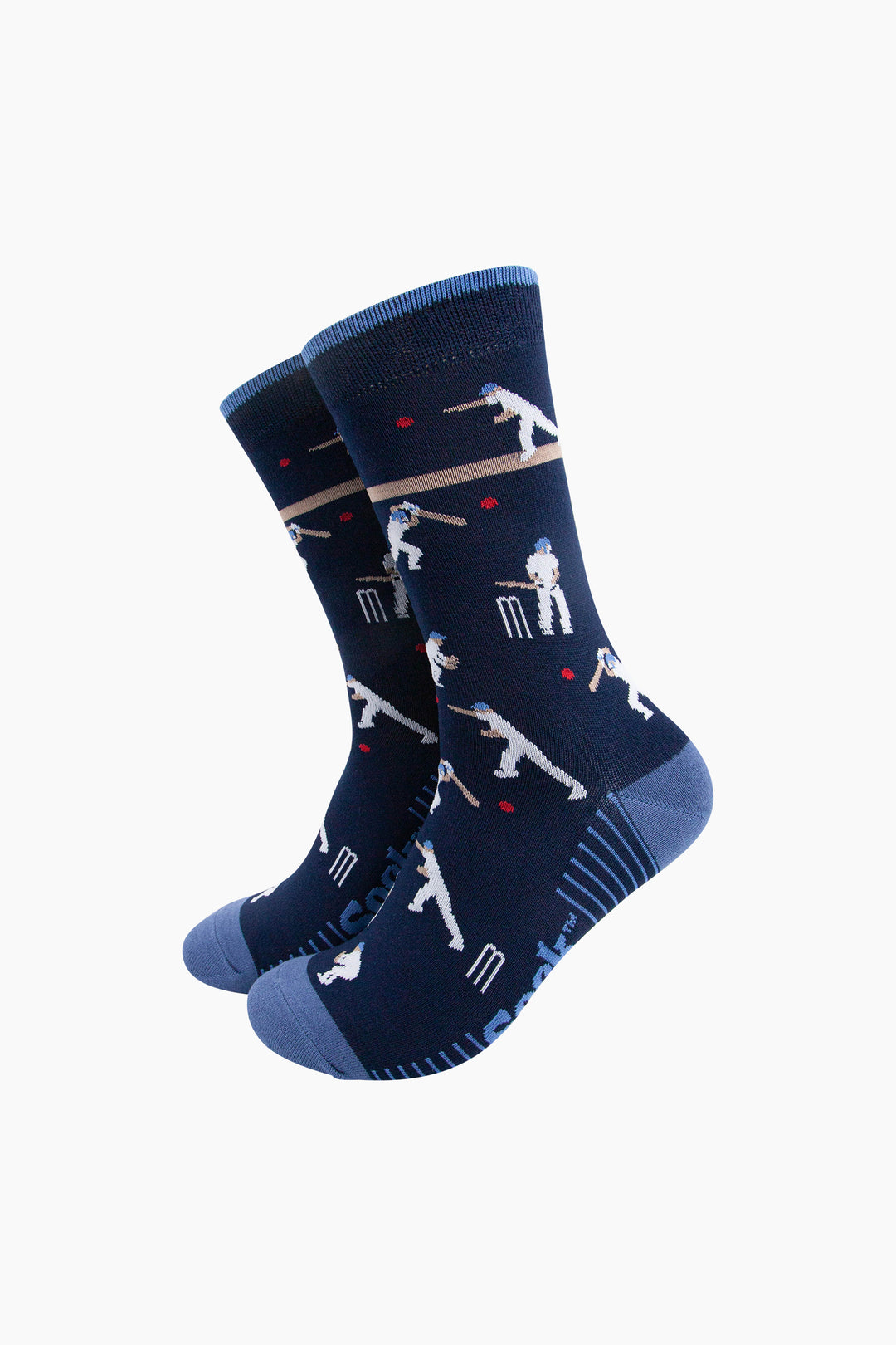 Sport-Bamboo-Crew-Socks-for-Men-Navy-Blue-Cricket-Mannequin