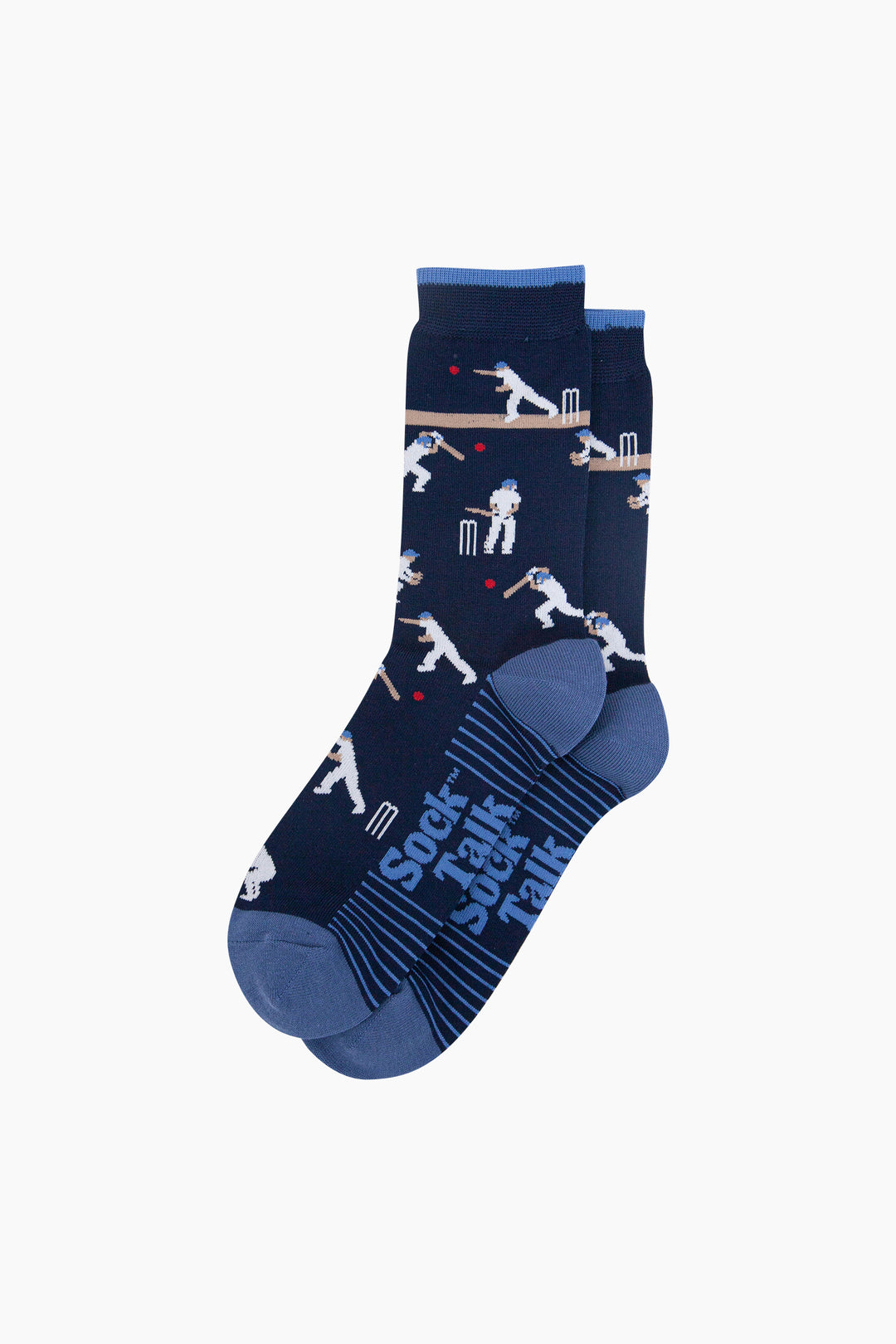Sport-Bamboo-Crew-Socks-for-Men-Navy-Blue-Cricket-Lying-Flat