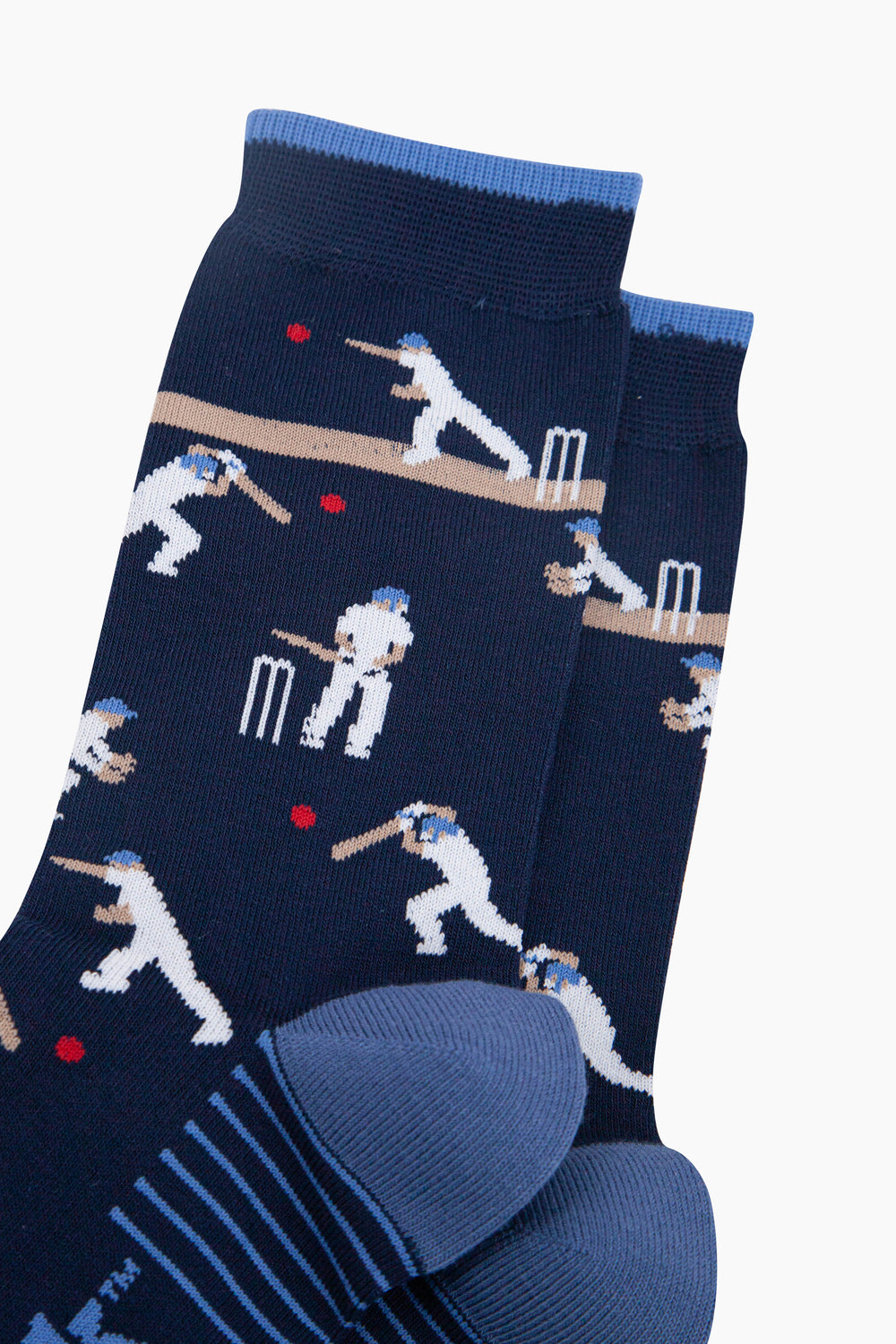 Sport-Bamboo-Crew-Socks-for-Men-Navy-Blue-Cricket-Closeup