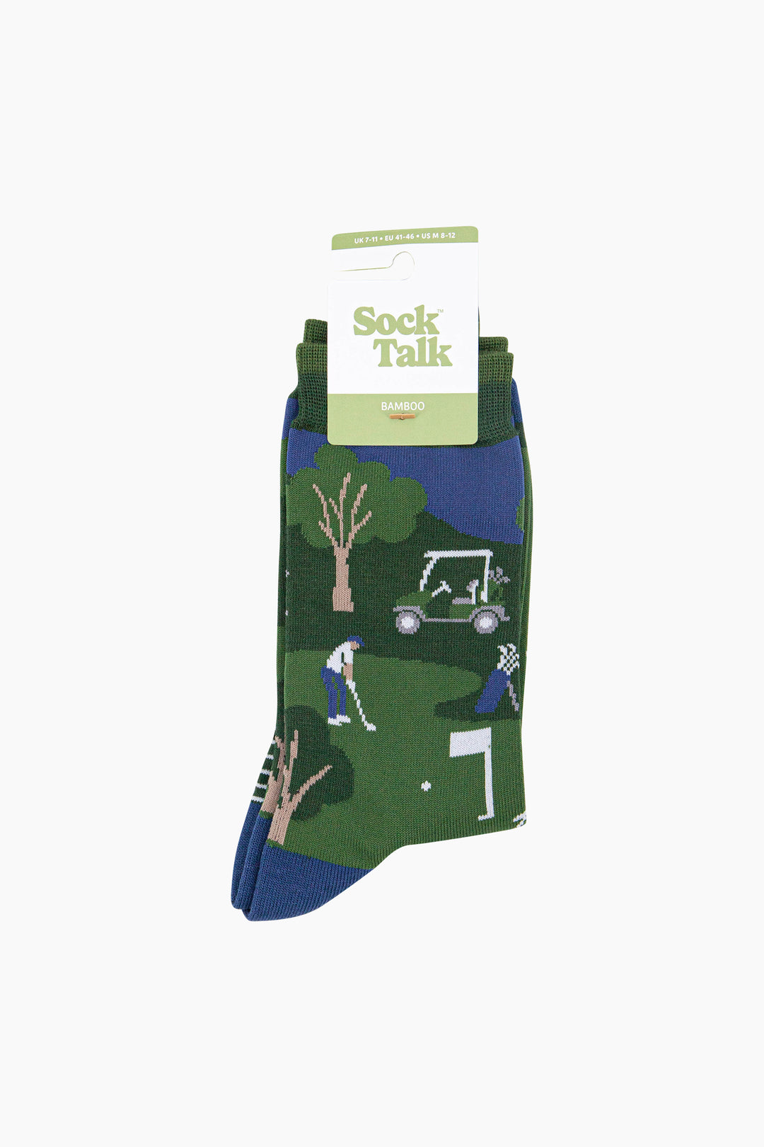 Pool-Table-Bamboo-Socks-in-Green-In-Packaging