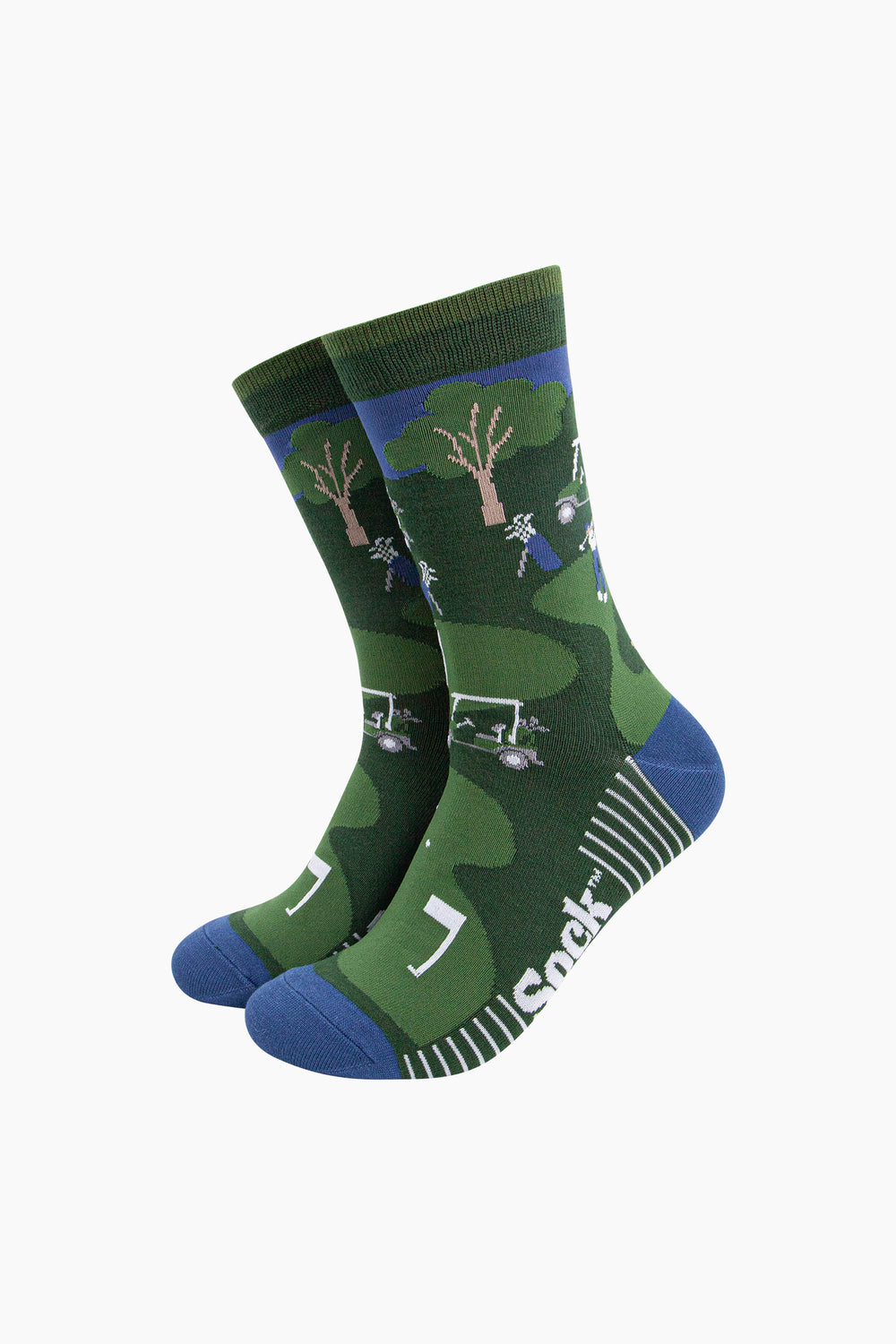 Playing-Golf-Bamboo-Socks-Gift-Set-Green