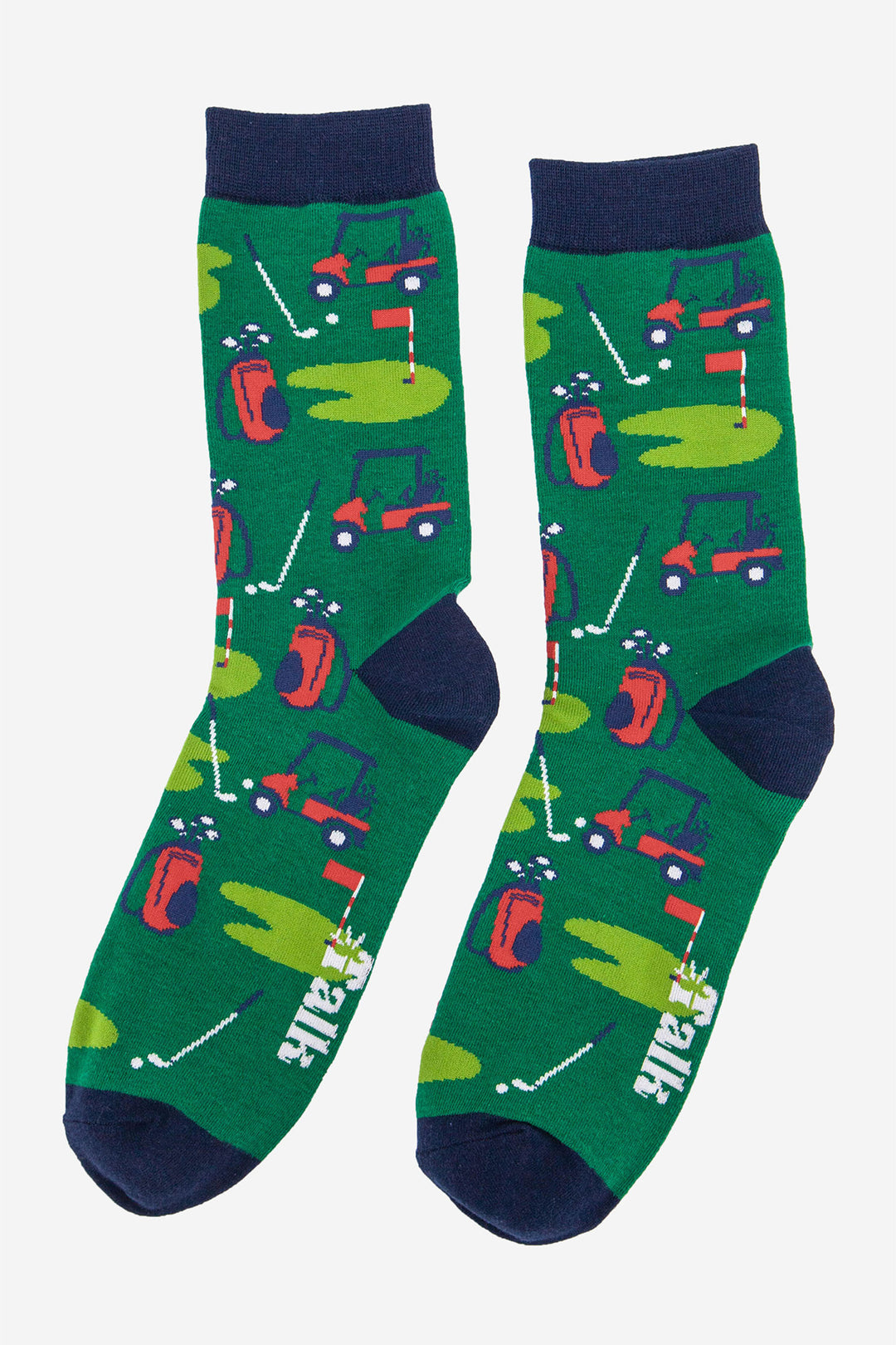 Golf-Course-Bamboo-Crew-Socks-Christmas-Cracker-Gift-Box-in-Green