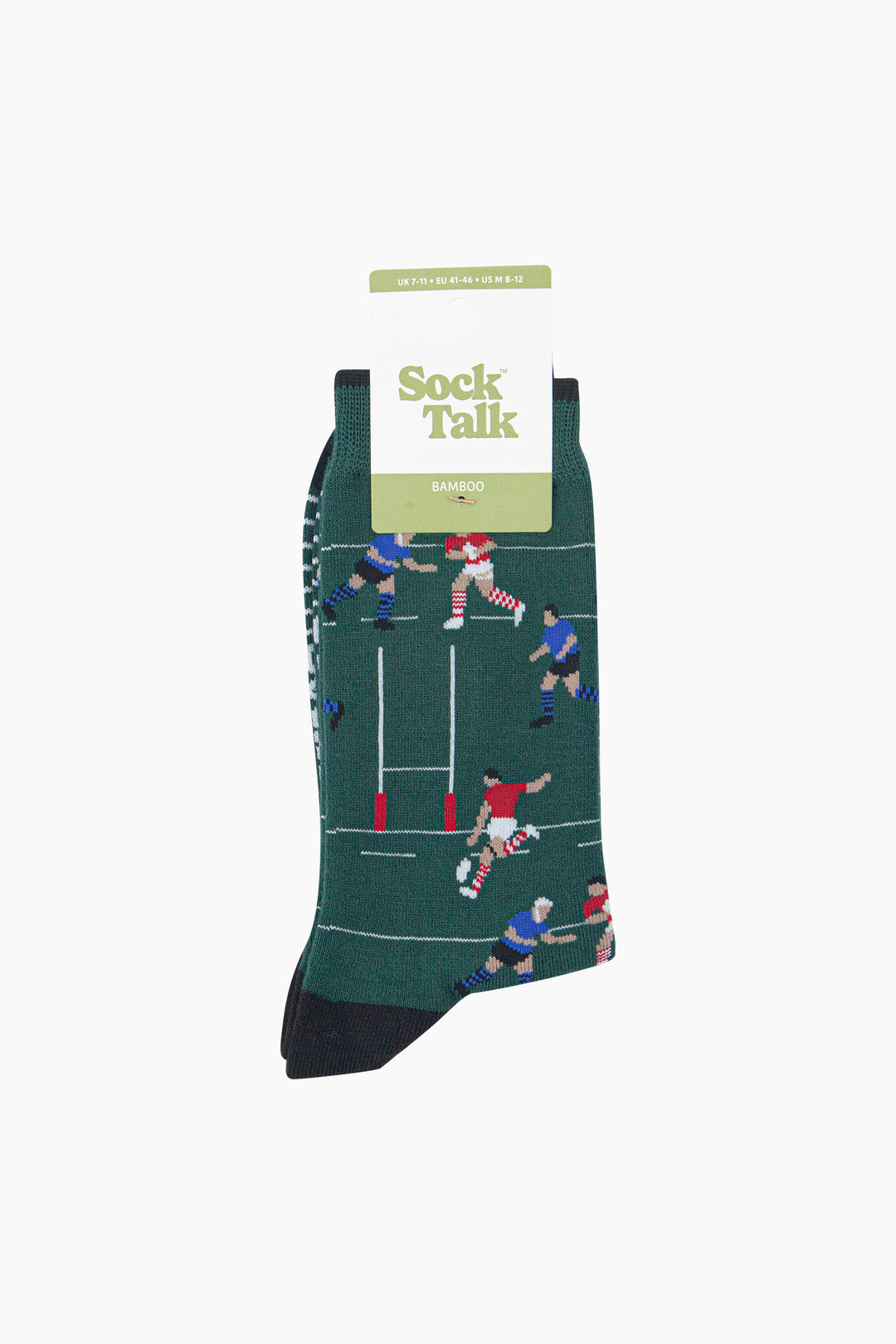 Rugby-Players-Men's-Bamboo-Socks-in-Forest-Green-In-Packaging