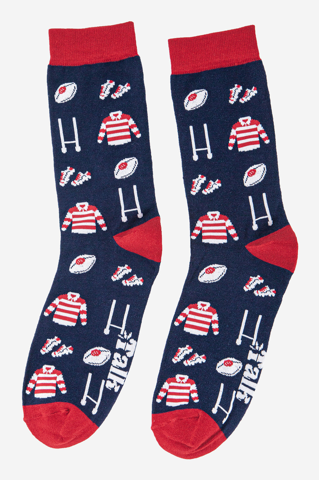 Pattern Socks Rugby Sock Talk Mens Bamboo Rugby Socks Novelty Sports Sock Blue Red 7-11 ...