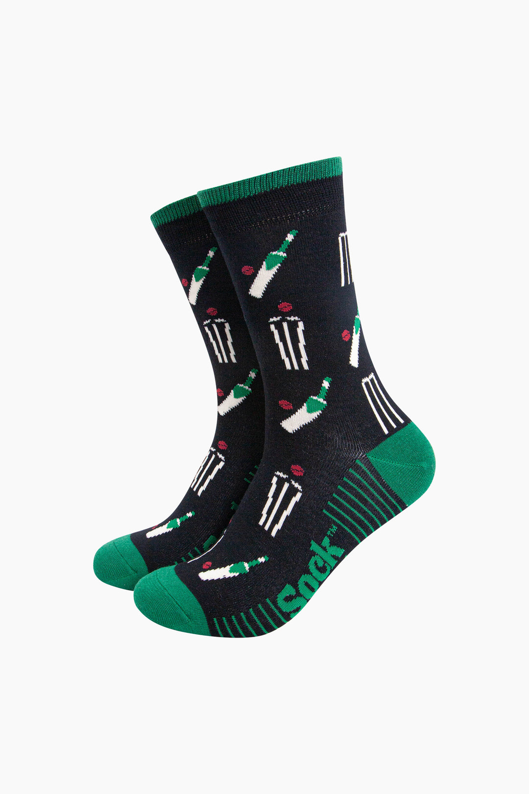 Cricket-Stumps-Bamboo-Socks-in-Black-Mannequin