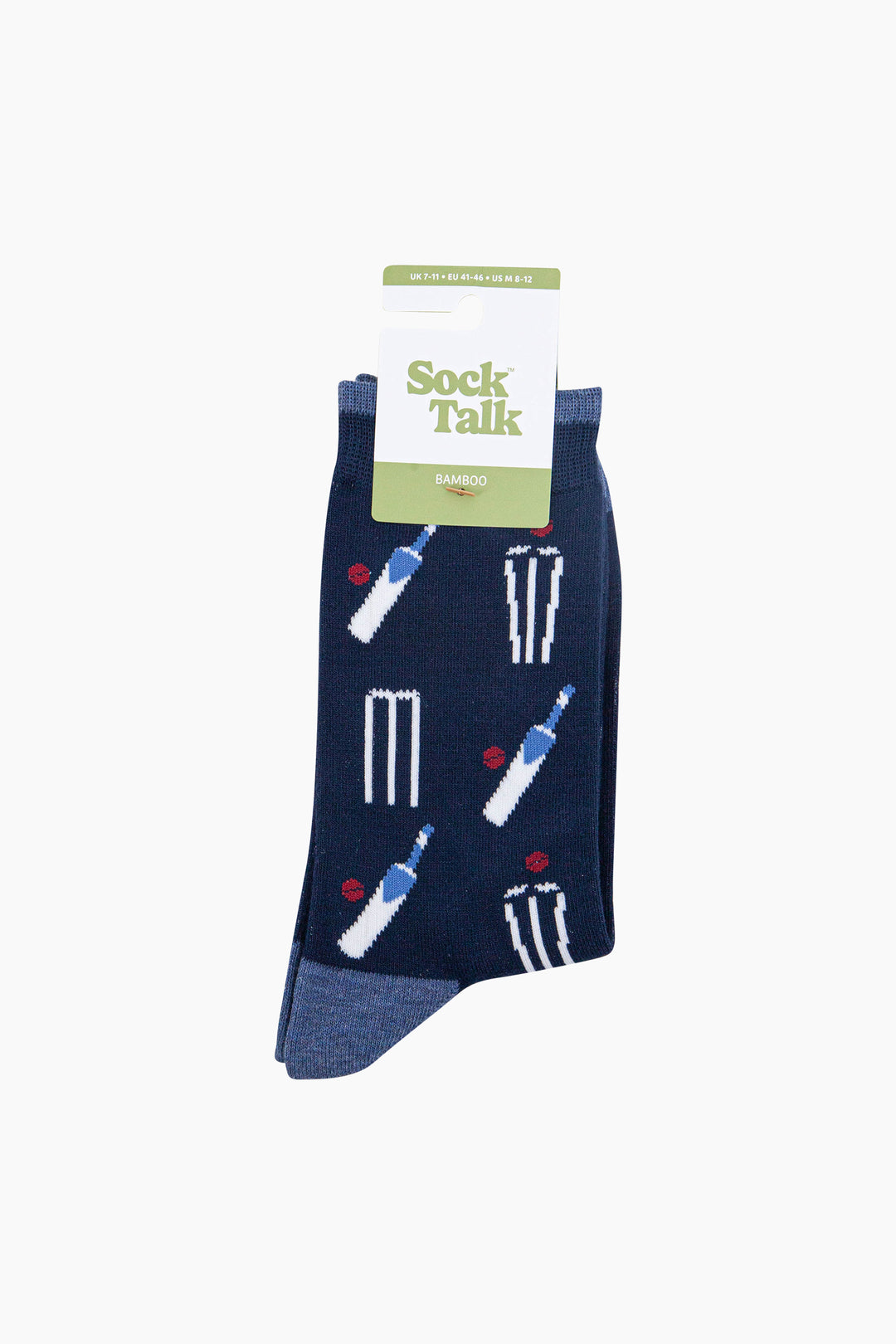 Cricket-Stumps-Bamboo-Socks-in-Navy-Blue-In-Packaging