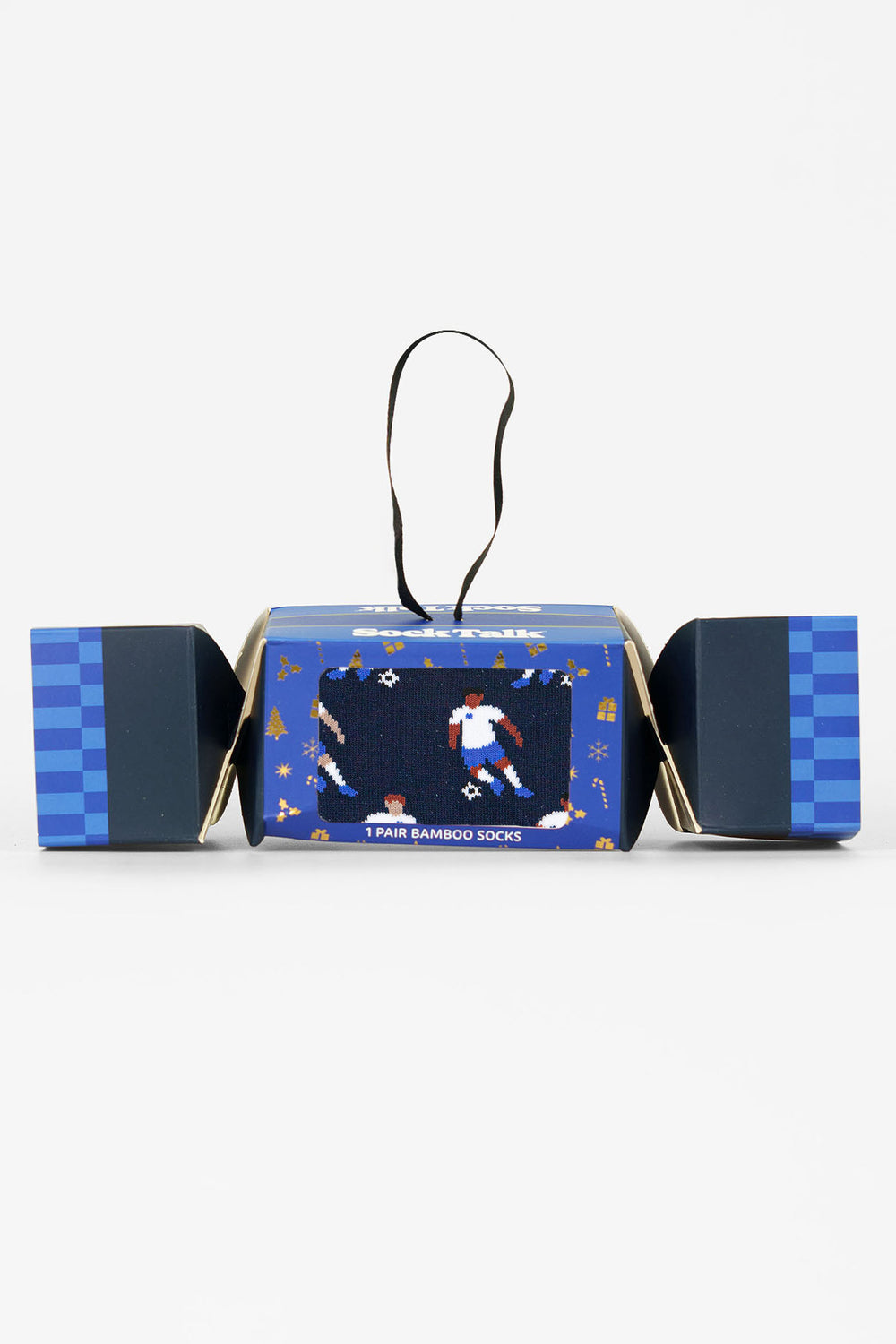 Football-Players-Bamboo-Crew-Socks-Christmas-Cracker-Gift-Box-in-Navy-Blue